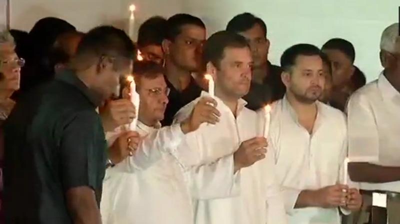 Rahul Gandhi said, "If Nitish Kumar is ashamed of Muzaffarpur rape incident, he should immediately take action against those involved." (Photo: ANI/Twitter) Rahul Gandhi said, "If Nitish Kumar is ashamed of Muzaffarpur rape incident, he should immediately take action against those involved." (Photo: ANI/Twitter)