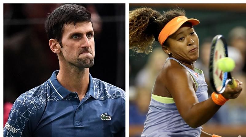 World number ones and defending champions Novak Djokovic and Naomi Osaka were named as top seeds for the US Open on Wednesday. (Photo:AFP) World number ones and defending champions Novak Djokovic and Naomi Osaka were named as top seeds for the US Open on Wednesday. (Photo:AFP)
