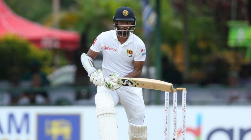 Skipper Dimuth Karunaratne helped Sri Lanka to 85 for two at stumps on a rain-hit day one of the second Test against New Zealand in Colombo on Thursday. (Photo: ICC/Twitter) Skipper Dimuth Karunaratne helped Sri Lanka to 85 for two at stumps on a rain-hit day one of the second Test against New Zealand in Colombo on Thursday. (Photo: ICC/Twitter)