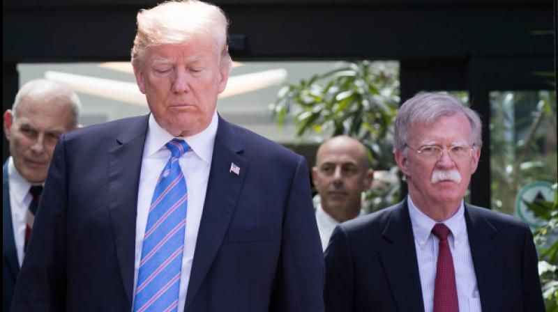 Trump said: 'I informed John Bolton last night that his services are no longer needed at the White House'. Trump said he would name a replacement next week. (AFP) Trump said: 'I informed John Bolton last night that his services are no longer needed at the White House'. Trump said he would name a replacement next week. (AFP)