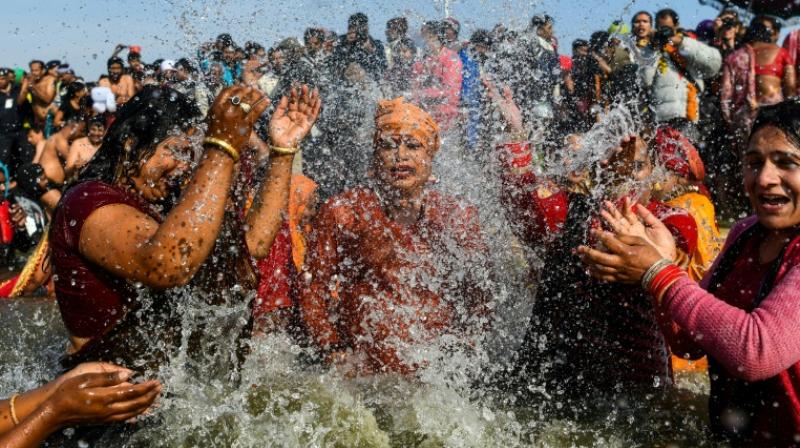 Tuesday was the first time that members of India's estimated two-million-strong transgender community have been allowed to wade in the water at Kumbh Mela festival. (Photo: AFP) Tuesday was the first time that members of India's estimated two-million-strong transgender community have been allowed to wade in the water at Kumbh Mela festival. (Photo: AFP)