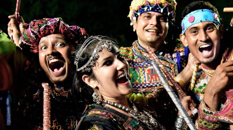 The nine days see devotees seek blessings and pray to Navdurga (nine forms of the goddess) and also keep ritualistic fasts. (Photo: PTI) The nine days see devotees seek blessings and pray to Navdurga (nine forms of the goddess) and also keep ritualistic fasts. (Photo: PTI)