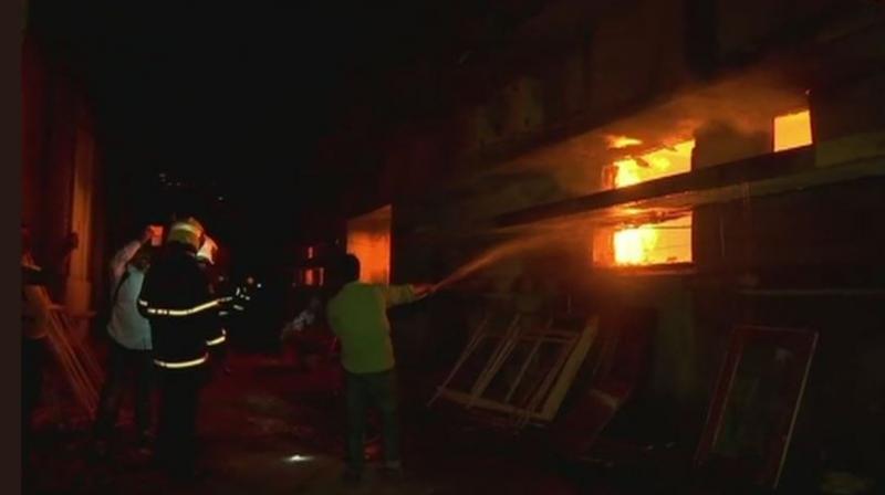 According to reports, the fire department received a call at around 8 pm and the fire engines reached the spot at 8:25 pm. (Photo: ANI) According to reports, the fire department received a call at around 8 pm and the fire engines reached the spot at 8:25 pm. (Photo: ANI)