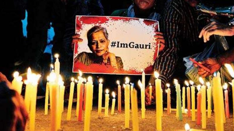 Activist-journalist Gauri Lankesh will be the first Indian to receive this honour. (Photo: AFP) Activist-journalist Gauri Lankesh will be the first Indian to receive this honour. (Photo: AFP)