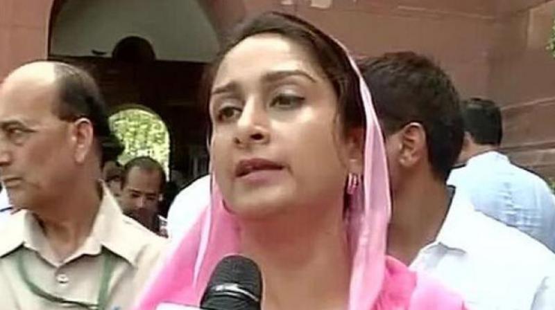 Food Processing Minister Harsimrat Kaur Badal. Food Processing Minister Harsimrat Kaur Badal.