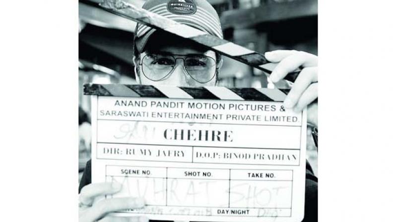 Emraan shared a candid still from the first day of shoot. Emraan shared a candid still from the first day of shoot.