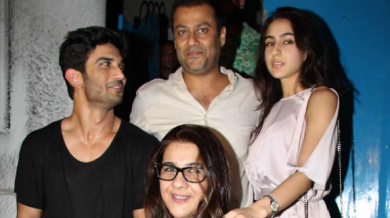 Sushant Singh Rajput, Abhishek Kapoor, Sara Ali Khan and Amrita Singh. Sushant Singh Rajput, Abhishek Kapoor, Sara Ali Khan and Amrita Singh.