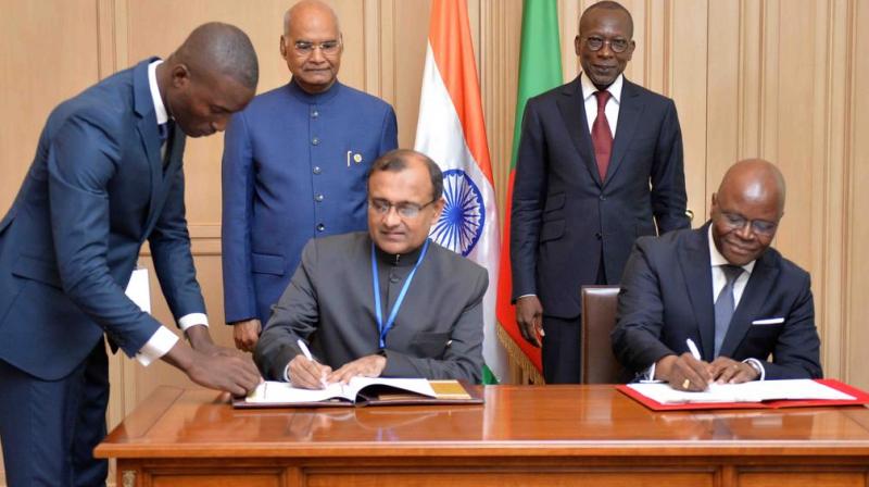Two MoUs were also signed, including an MoU in the field of export credit and investment insurance, and another on the e-VBAB network project, according to the Ministry of External Affairs. (Photo: ANI) Two MoUs were also signed, including an MoU in the field of export credit and investment insurance, and another on the e-VBAB network project, according to the Ministry of External Affairs. (Photo: ANI)