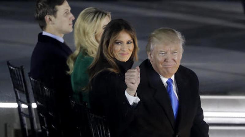 President-elect Donald Trump and his wife Melania Trump attend a pre-Inaugural "Make America Great Again! Welcome Celebration" at the Lincoln Memorial in Washington. (Photo: AP) President-elect Donald Trump and his wife Melania Trump attend a pre-Inaugural "Make America Great Again! Welcome Celebration" at the Lincoln Memorial in Washington. (Photo: AP)