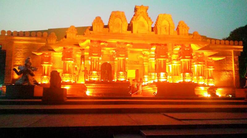 A replica of the Vijaya Vittala Temple in Hampi that has been recreated here in Bengaluru A replica of the Vijaya Vittala Temple in Hampi that has been recreated here in Bengaluru