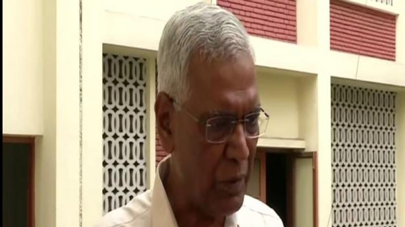 Senior CPI leader D Raja talking to media. (Photo: ANI) Senior CPI leader D Raja talking to media. (Photo: ANI)