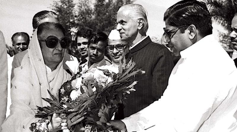 Dharam Singh with former PM Indira Gandhi Dharam Singh with former PM Indira Gandhi