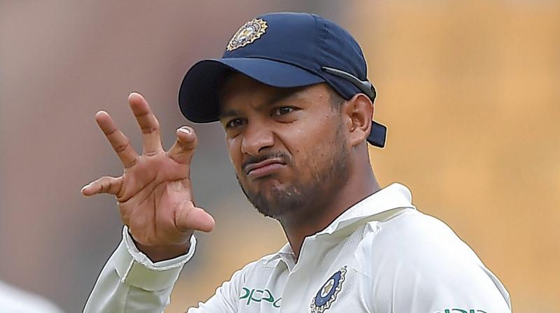 Debutant Mayank Agarwal rose to the challenge and scored 76 in front of 73,500 fans after India won an important toss and opted to bat on a pitch that is expected to deteriorate as the match wears on. (Photo: PTI) Debutant Mayank Agarwal rose to the challenge and scored 76 in front of 73,500 fans after India won an important toss and opted to bat on a pitch that is expected to deteriorate as the match wears on. (Photo: PTI)