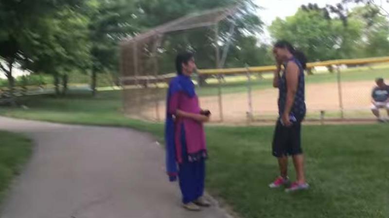 In the video, Pushor takes a video of Indians taking a stroll in the park while their children ride bikes and play around. (Photo: Facebook) In the video, Pushor takes a video of Indians taking a stroll in the park while their children ride bikes and play around. (Photo: Facebook)