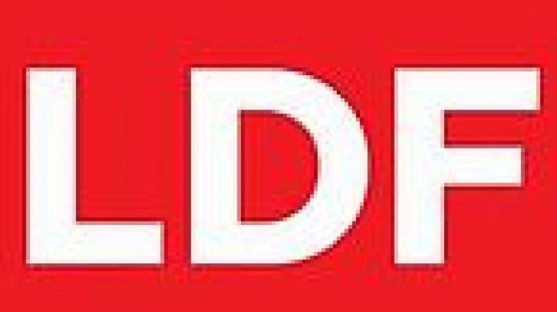 They alleged that the LDF was trying to cancel the project awarded to each ward. They alleged that the LDF was trying to cancel the project awarded to each ward.