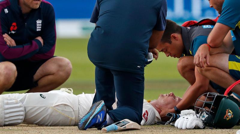 Australia talisman Steve Smith has said he will change nothing in his approach to facing Jofra Archer after being hit by a short ball from England’s tearaway paceman but admitted the blow had revived troubling memories of Phillip Hughes. (Photo: AFP) Australia talisman Steve Smith has said he will change nothing in his approach to facing Jofra Archer after being hit by a short ball from England’s tearaway paceman but admitted the blow had revived troubling memories of Phillip Hughes. (Photo: AFP)