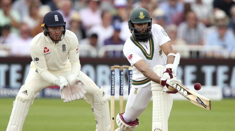 Hashim Amla (87) helped South Africa pile on the runs as England, who are leading the Test series 1-0, face uphill task to save the Nottingham Test. (Photo: AP) Hashim Amla (87) helped South Africa pile on the runs as England, who are leading the Test series 1-0, face uphill task to save the Nottingham Test. (Photo: AP)