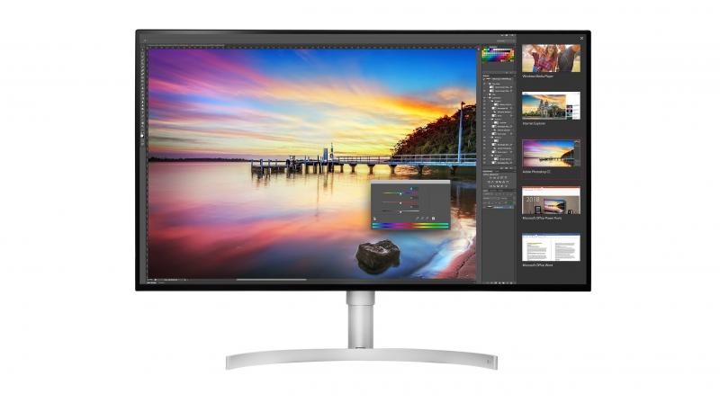 he 32UK950 integrates Thunderbolt 3 connectivity and chaining support that can connect two 4Kp60 displays using a single TB3 port on the host. he 32UK950 integrates Thunderbolt 3 connectivity and chaining support that can connect two 4Kp60 displays using a single TB3 port on the host.