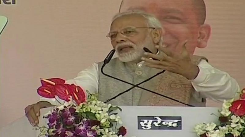 In his public meetings in Agra, Prime Minister Narendra Modi accused Congress leaders of insulting the country's women. (Photo: Twitter | ANI) In his public meetings in Agra, Prime Minister Narendra Modi accused Congress leaders of insulting the country's women. (Photo: Twitter | ANI)