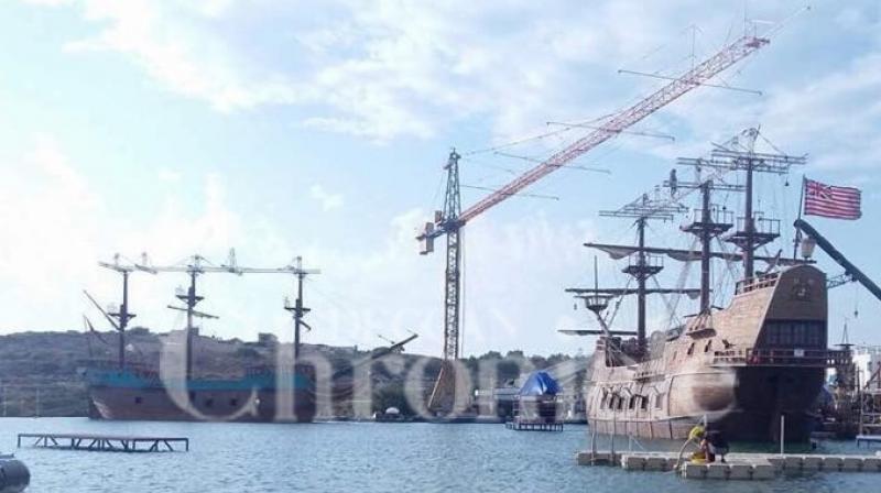 The set of 'Thugs of Hindostan' in Malta. Katrina Kaif, who has also been roped in for the film, is yet to join her co-stars in Malta. The actress is currently busy promoting her upcoming flick 'Jagga Jasoos' opposite rumoured former beau Ranbir Kapoor. The set of 'Thugs of Hindostan' in Malta. Katrina Kaif, who has also been roped in for the film, is yet to join her co-stars in Malta. The actress is currently busy promoting her upcoming flick 'Jagga Jasoos' opposite rumoured former beau Ranbir Kapoor.