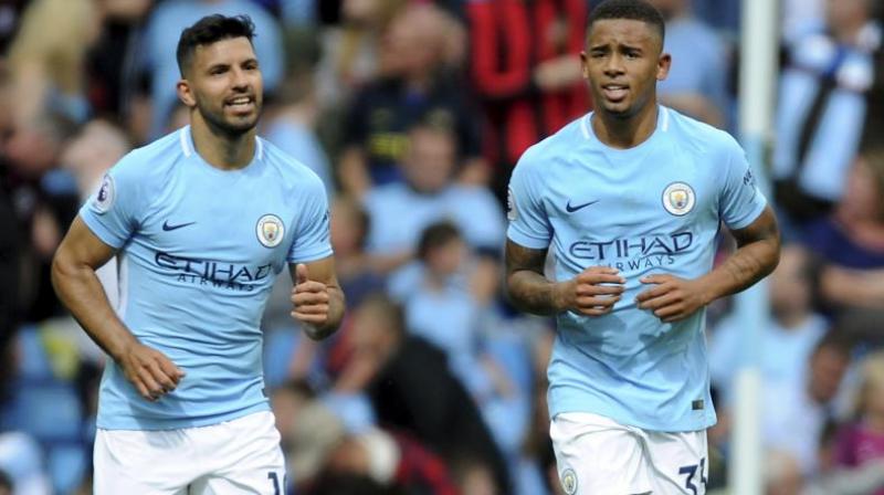 Aguero, City's all-time leading goalscorer, stands on 199 goals for the club he joined in July 2011 and has been waiting for his elusive double century since scoring in the League Cup final victory over Arsenal in late February. (Photo: AP) Aguero, City's all-time leading goalscorer, stands on 199 goals for the club he joined in July 2011 and has been waiting for his elusive double century since scoring in the League Cup final victory over Arsenal in late February. (Photo: AP)
