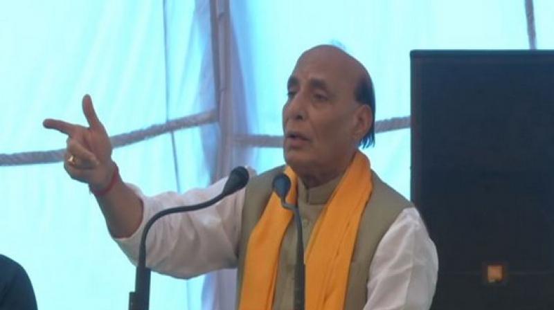 'I would like to make a suggestion to Pakistan Prime Minister Imran Khan. If you are serious enough to fight against terror, we are ready to assist you. If you want our Army, then we will send them there for your help,' Rajnath said. (Photo: ANI) 'I would like to make a suggestion to Pakistan Prime Minister Imran Khan. If you are serious enough to fight against terror, we are ready to assist you. If you want our Army, then we will send them there for your help,' Rajnath said. (Photo: ANI)