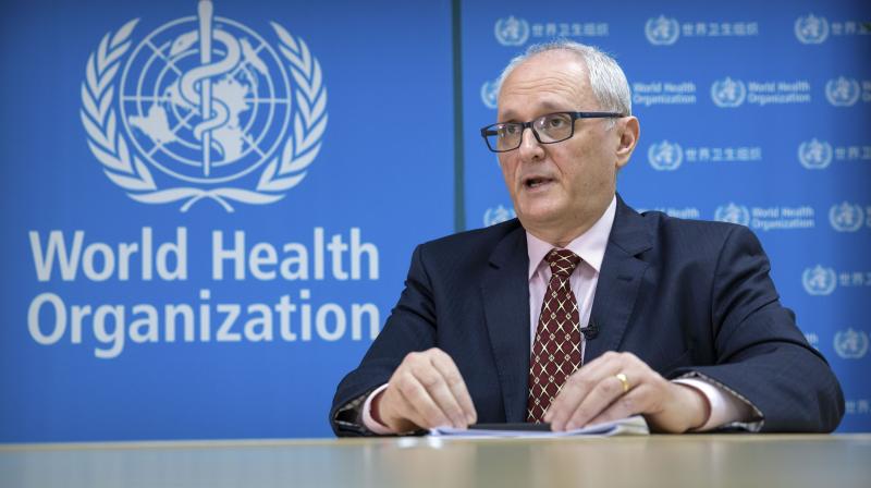 In this Thursday, Jan. 23, 2020 file photo, Dr. Gauden Galea, the World Health Organization representative in China, speaks during an interview at the WHO offices in Beijing. AP Photo