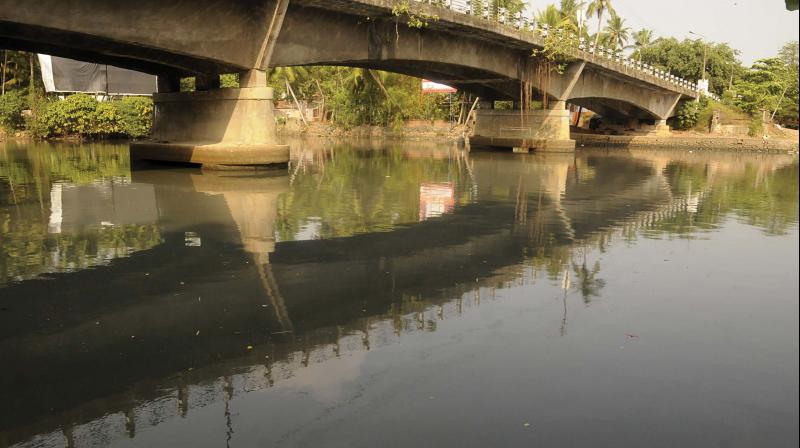 Karamana river at Thiruvallom. Karamana river at Thiruvallom.