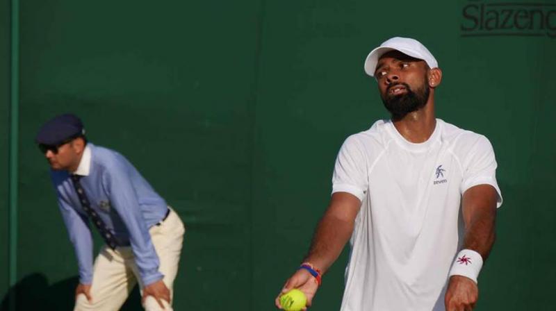 Nedunchezhiyan said their rivals played a lot better in the third set tie-break which changed the momentum and then the match. (Photo: Facebook/Wimbledon) Nedunchezhiyan said their rivals played a lot better in the third set tie-break which changed the momentum and then the match. (Photo: Facebook/Wimbledon)