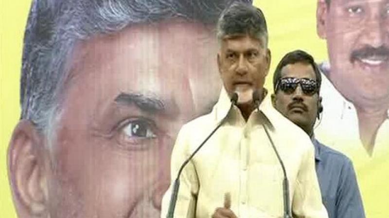 The Chief Minister said, 'When he (YS Jaganmohan Reddy) complained to the EC, within 24 hours they are acting by transferring DGP, SPs everybody. When we are complaining, no action is taken. They are delaying. Even as the Chief Minister, I don’t have any say even to do good for people or fair elections.' (Photo: ANI) The Chief Minister said, 'When he (YS Jaganmohan Reddy) complained to the EC, within 24 hours they are acting by transferring DGP, SPs everybody. When we are complaining, no action is taken. They are delaying. Even as the Chief Minister, I don’t have any say even to do good for people or fair elections.' (Photo: ANI)