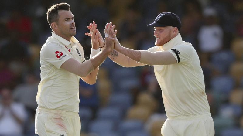 James Anderson's fellow England fast bowler Stuart Broad (19th) will be looking to retain a top-20 place, which he has maintained since 2009, while Moeen Ali (25th, 621 points) is only 12 points behind from his best-ever rating points achieved in August 2017. (Photo:AP/PTI) James Anderson's fellow England fast bowler Stuart Broad (19th) will be looking to retain a top-20 place, which he has maintained since 2009, while Moeen Ali (25th, 621 points) is only 12 points behind from his best-ever rating points achieved in August 2017. (Photo:AP/PTI)