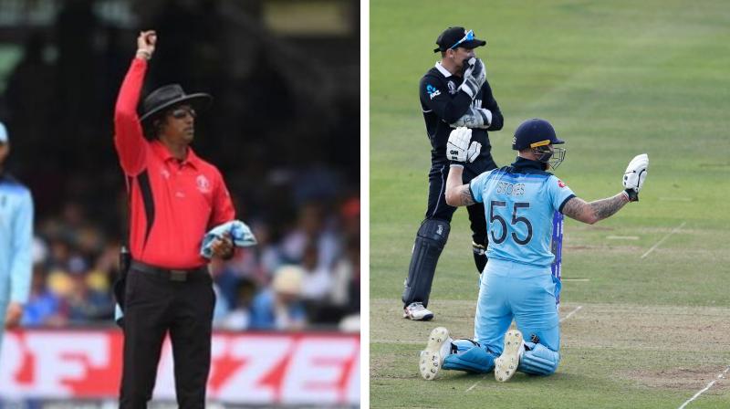 Previously, the British media reported that Ben Stokes requested Dharmasena to not award England the extra four runs. Nevertheless, Kumar Dharmasena cleared the air on the overthrow incident. (Photo: AP/ICC Twitter) Previously, the British media reported that Ben Stokes requested Dharmasena to not award England the extra four runs. Nevertheless, Kumar Dharmasena cleared the air on the overthrow incident. (Photo: AP/ICC Twitter)