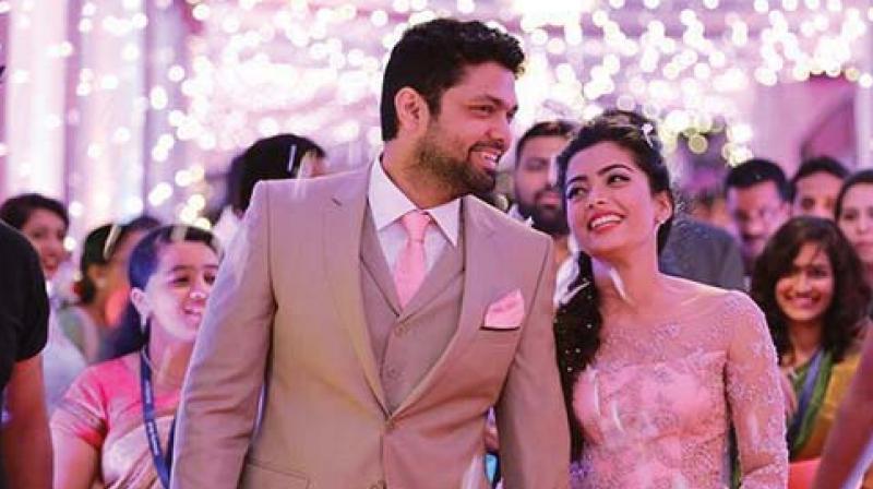 Rashmika and Rakshit in happier times Rashmika and Rakshit in happier times