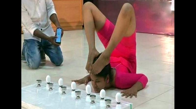 The student S. Vaishnavi's aim is to participate in the Olympics and win a gold medal for India. (Photo: ANI) The student S. Vaishnavi's aim is to participate in the Olympics and win a gold medal for India. (Photo: ANI)