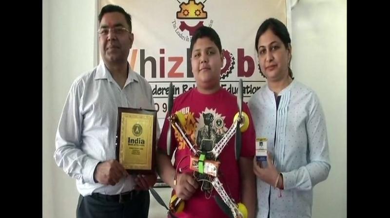 Aryaman Verma built a Quadcopter. (Photo: ANI) Aryaman Verma built a Quadcopter. (Photo: ANI)