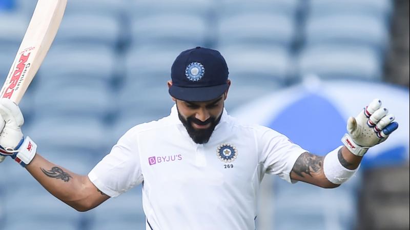 The skipper declared the innings despite having a chance of scoring a triple-hundred. (Photo: AFP) The skipper declared the innings despite having a chance of scoring a triple-hundred. (Photo: AFP)