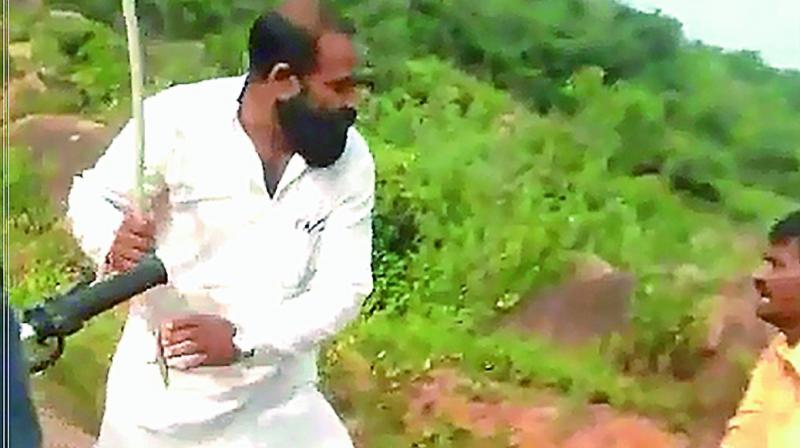 The owner of the quarry, M. Bharath Reddy, a BJP leader and the former district general secretary of the party, rushed to the spot and began beating the boys with a stick. The owner of the quarry, M. Bharath Reddy, a BJP leader and the former district general secretary of the party, rushed to the spot and began beating the boys with a stick.