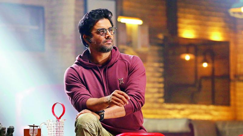 Makers of the upcoming Savyasachi have released a glimpse of Madhavan in the film. Makers of the upcoming Savyasachi have released a glimpse of Madhavan in the film.