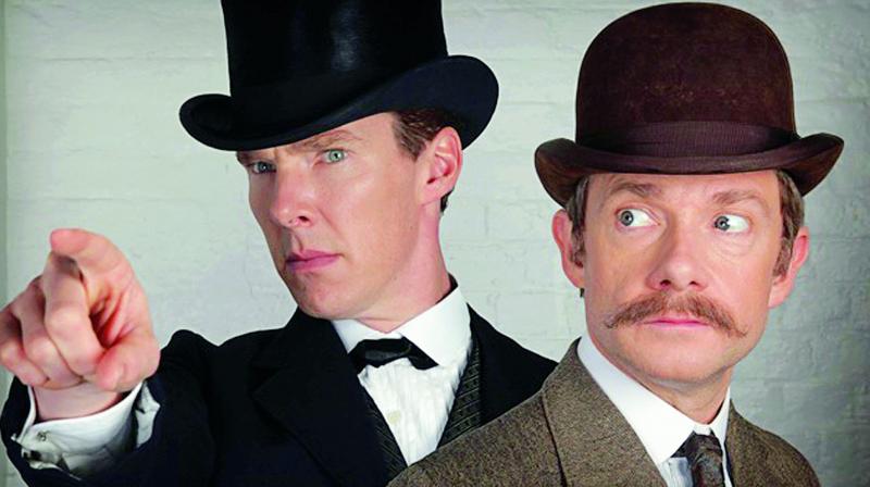 (left to right) Benedict Cumberbatch as Sherlock Holmes and Martin Freeman as Dr John Watson in Sherlock (left to right) Benedict Cumberbatch as Sherlock Holmes and Martin Freeman as Dr John Watson in Sherlock
