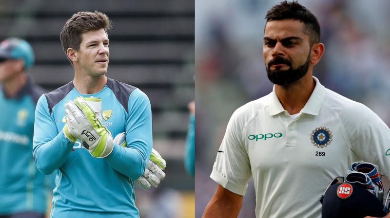 Australian Test team skipper Tim Paine said his team will not shy away from having a go at Virat Kohli if there is a need but they will pick their moments carefully. (Photo: AFP) Australian Test team skipper Tim Paine said his team will not shy away from having a go at Virat Kohli if there is a need but they will pick their moments carefully. (Photo: AFP)