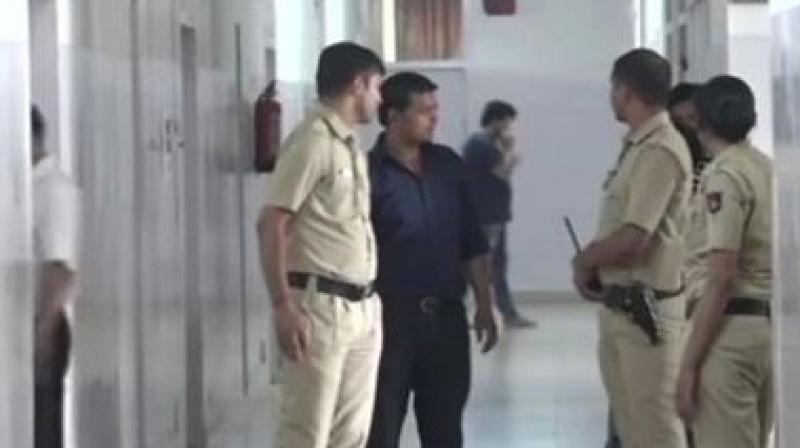 The nature of the chemical substance that was thrown at the woman has not yet been ascertained. (Photo: ANI | Twitter) The nature of the chemical substance that was thrown at the woman has not yet been ascertained. (Photo: ANI | Twitter)