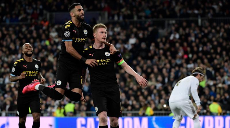 Manchester City's European ban means they are under enormous pressure to win the Champions League this season and they are one step closer after arguably their greatest result in the competition at Real Madrid. (Photo:AFP) Manchester City's European ban means they are under enormous pressure to win the Champions League this season and they are one step closer after arguably their greatest result in the competition at Real Madrid. (Photo:AFP)