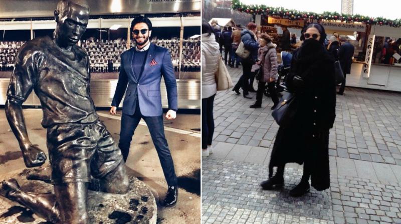 Ranveer Singh, Deepika Padukone on a vacation. Ranveer Singh, Deepika Padukone on a vacation.