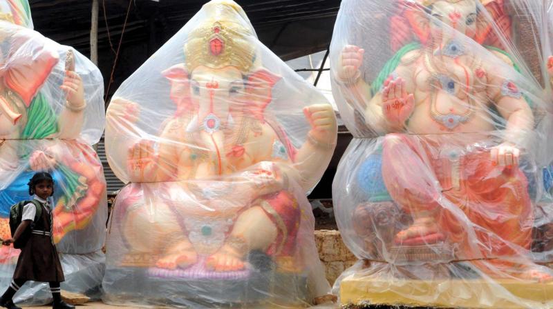 A file photo of Ganesha statues in Bengaluru. (Photo: DC) A file photo of Ganesha statues in Bengaluru. (Photo: DC)