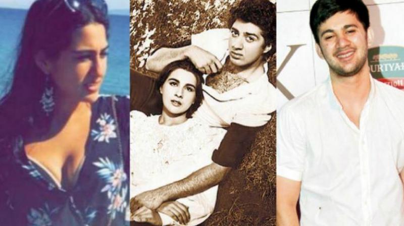 Sara Ali Khan, Amrita Singh, Sunny Deol and Karan Deol. Sara Ali Khan, Amrita Singh, Sunny Deol and Karan Deol.