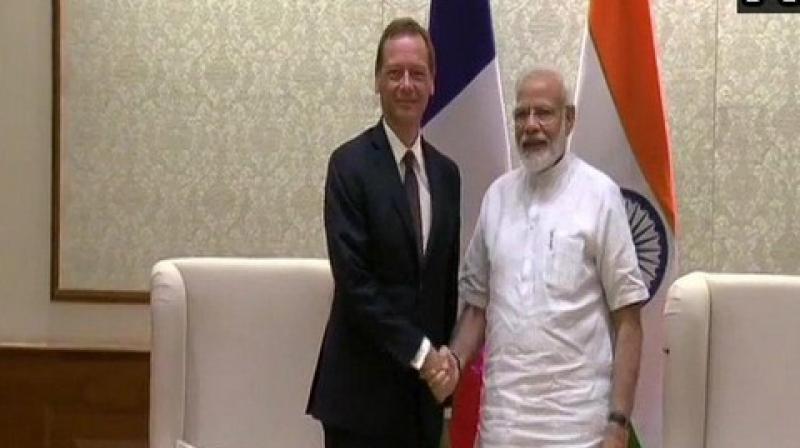 The meeting of the two NSAs came days after Modi met his French counterpart Emmanuel Macron in France. (Photo: ANI) The meeting of the two NSAs came days after Modi met his French counterpart Emmanuel Macron in France. (Photo: ANI)