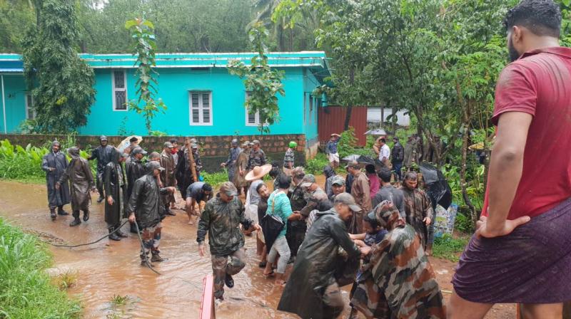 The Southern Naval Command suspended all training activities to help with relief operations as requested by the Kerala State Disaster Management Authority (KSDMA). (Photo: Twitter | @adgpi) The Southern Naval Command suspended all training activities to help with relief operations as requested by the Kerala State Disaster Management Authority (KSDMA). (Photo: Twitter | @adgpi)