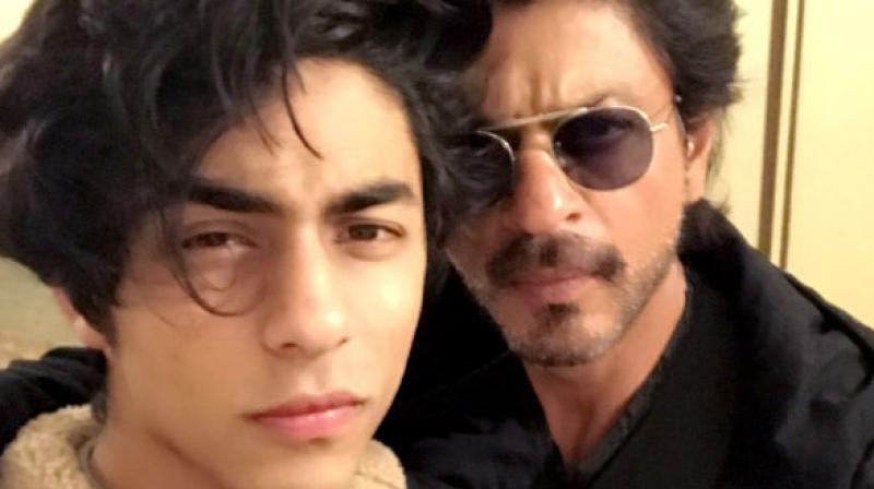Shah Rukh Khan with Aryan Khan. (Photo: Twitter) Shah Rukh Khan with Aryan Khan. (Photo: Twitter)