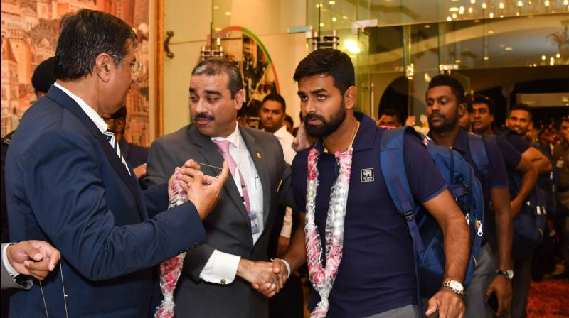 Sri Lanka cricket team on Tuesday arrived in Pakistan for their upcoming ODI and T20I series. (Photo: Sri Lanka cricket/Twitter) Sri Lanka cricket team on Tuesday arrived in Pakistan for their upcoming ODI and T20I series. (Photo: Sri Lanka cricket/Twitter)