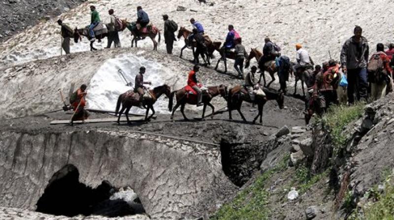Seven Amarnath pilgrims, including six women, were killed and 19 injured when terrorists attacked a bus in Kashmir's Anantnag district on Monday evening. (Photo: Representational/PTI) Seven Amarnath pilgrims, including six women, were killed and 19 injured when terrorists attacked a bus in Kashmir's Anantnag district on Monday evening. (Photo: Representational/PTI)